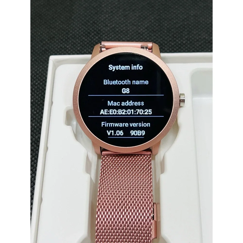 Smart Watch Women Answer Calls AMOLED Android iPhone Pink Monitor